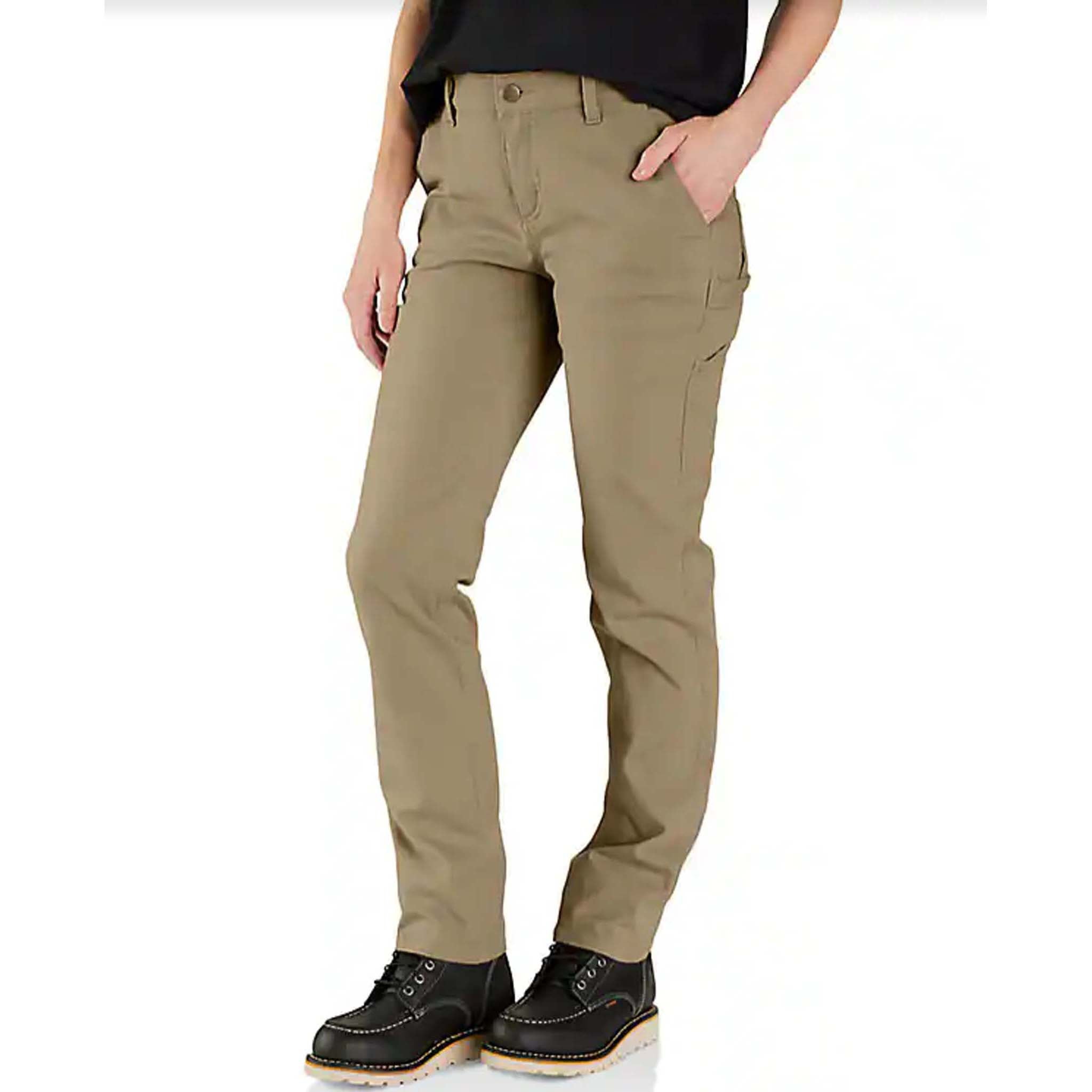 Carhartt Womens Canvas Work Pant Relaxed Fit Rugged Flex - BN2080W_105113