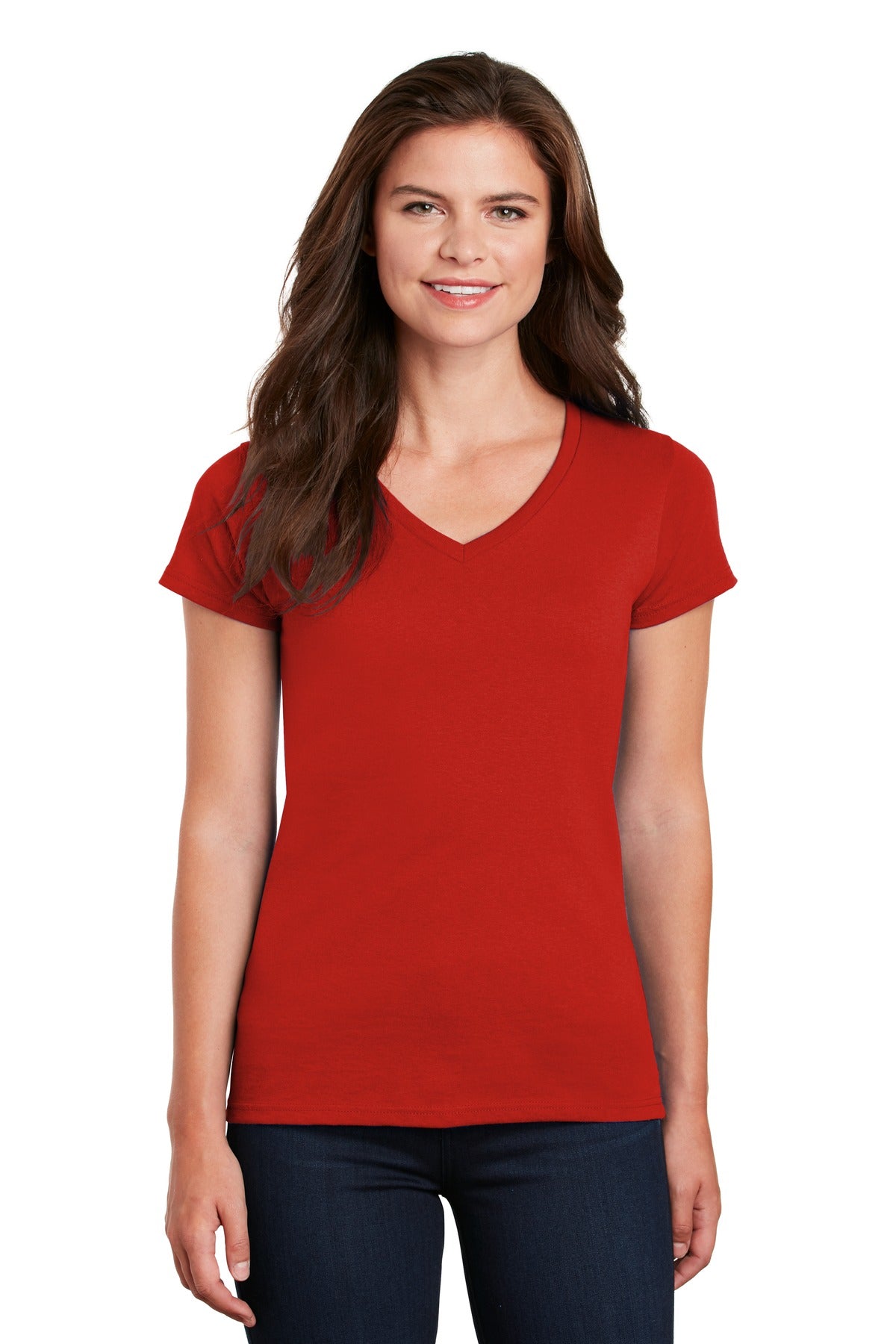 Gildan Womens Heavy Cotton Cotton VNeck Tshirt InterChange B - 5V00L