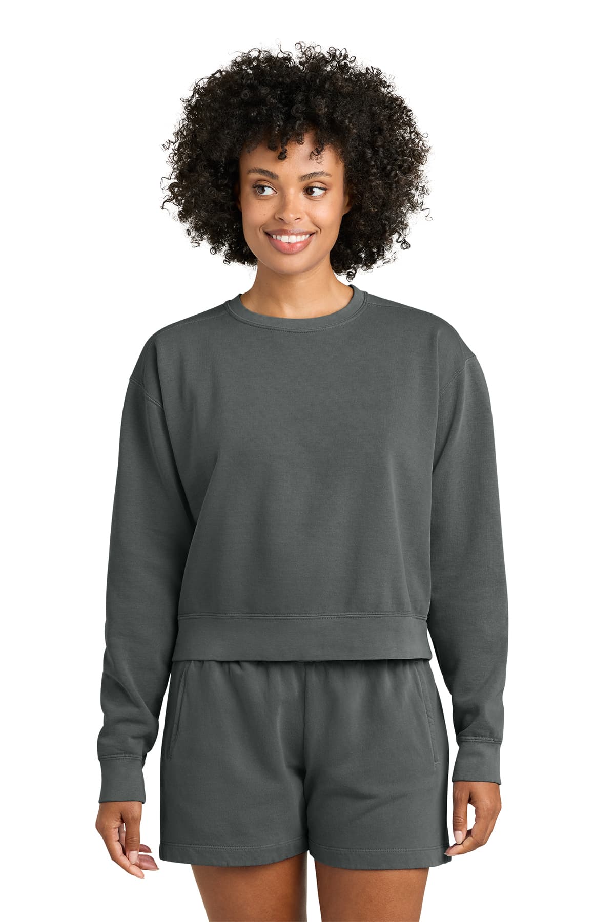 Comfort Colors Womens Mid Length Crewneck Sweatshirt WFANM - 1566L