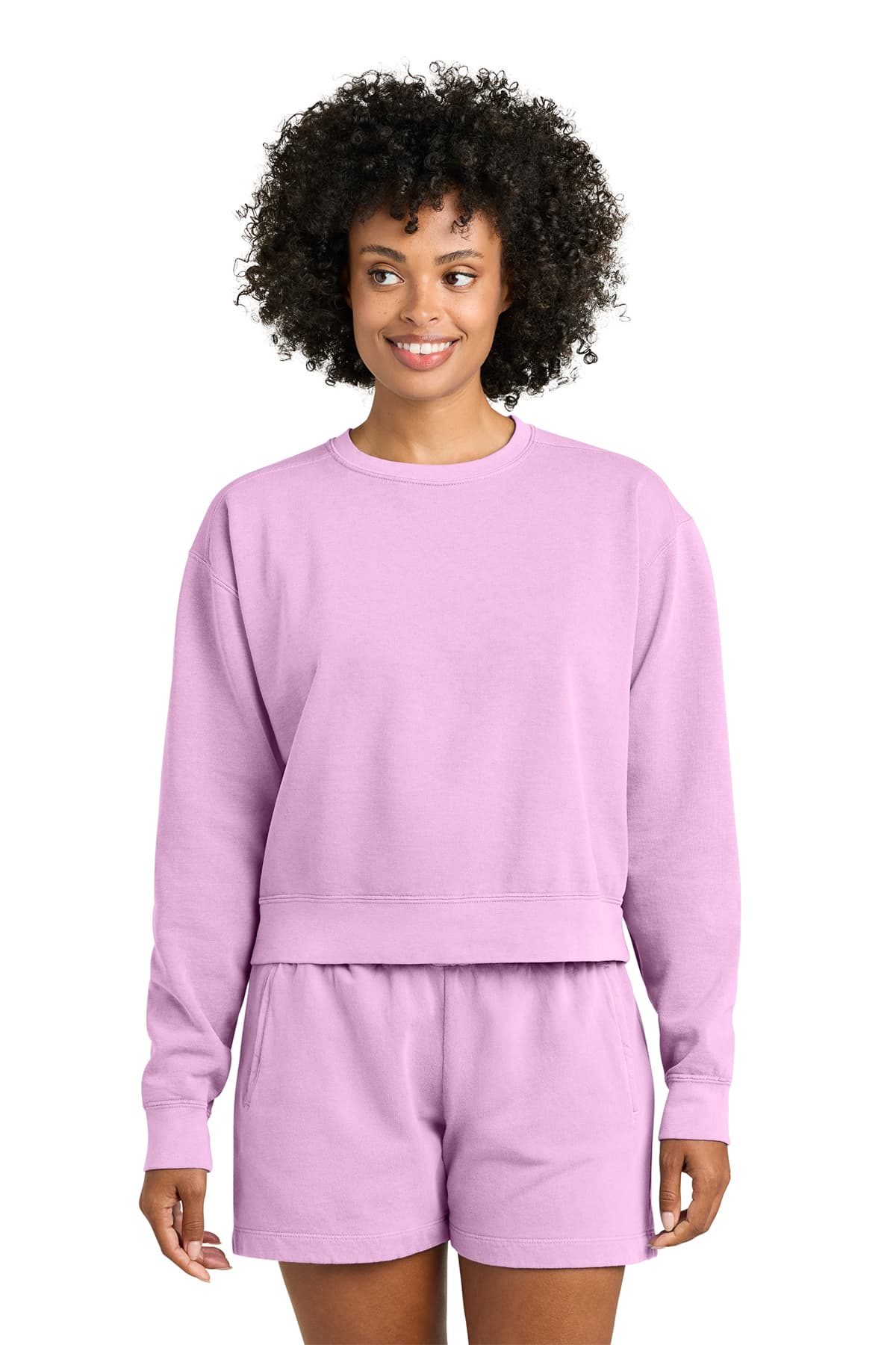 Comfort Colors Womens Mid Length Crewneck Sweatshirt WFANM - 1566L