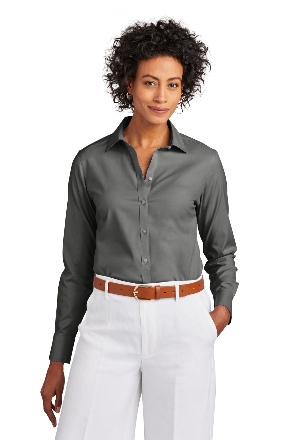 Brooks Brothers Womens Wrinkle Free Stretch Pinpoint Shirt InterChange W - BB18001