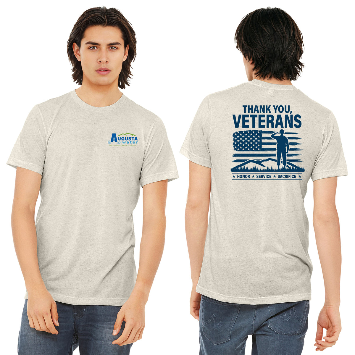 VETERAN'S DAY Triblend Short Sleeve Tee - BC3413