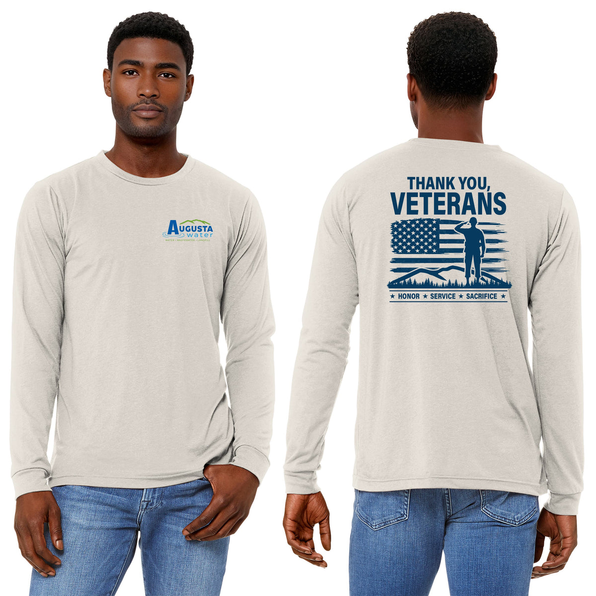 VETERAN'S DAY Triblend Long Sleeve Tee - BC3513