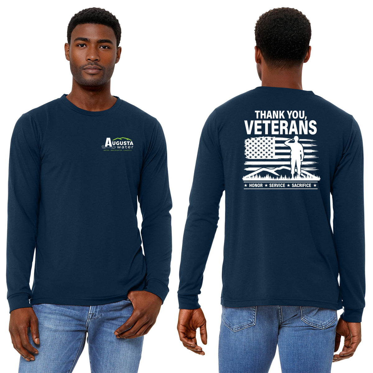 VETERAN'S DAY Triblend Long Sleeve Tee - BC3513