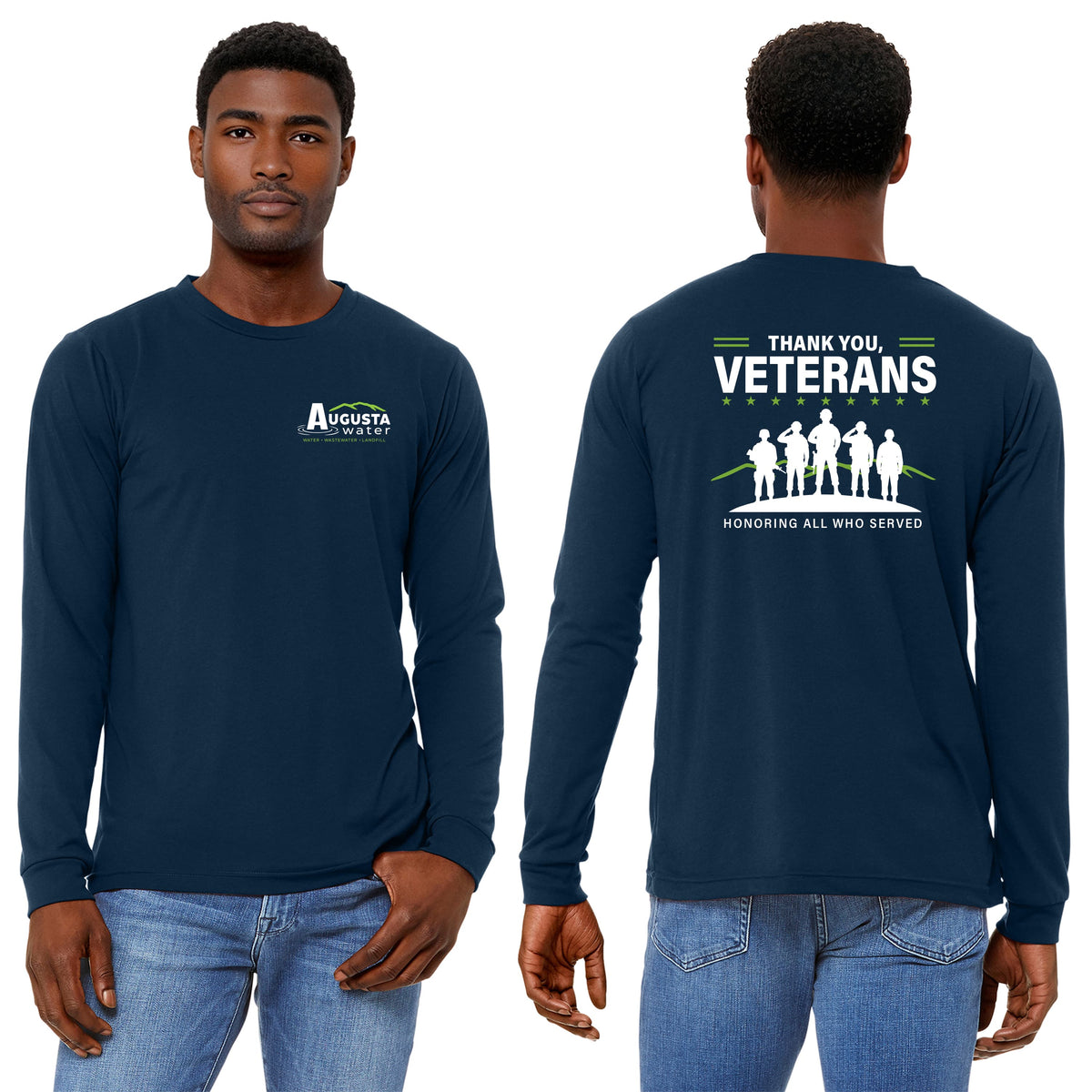 VETERAN'S DAY Triblend Long Sleeve Tee - BC3513