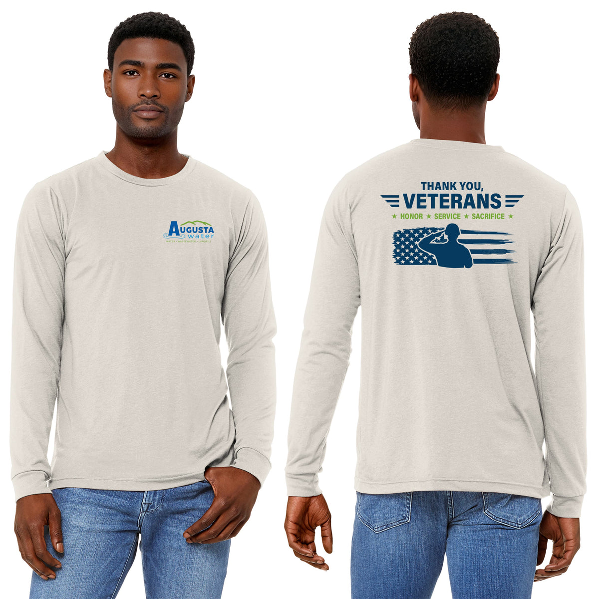 VETERAN'S DAY Triblend Long Sleeve Tee - BC3513