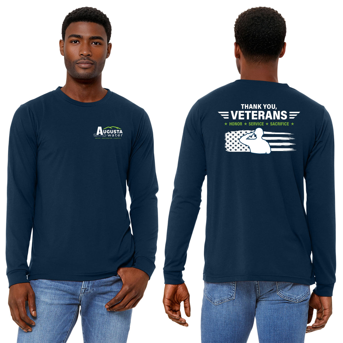 VETERAN'S DAY Triblend Long Sleeve Tee - BC3513