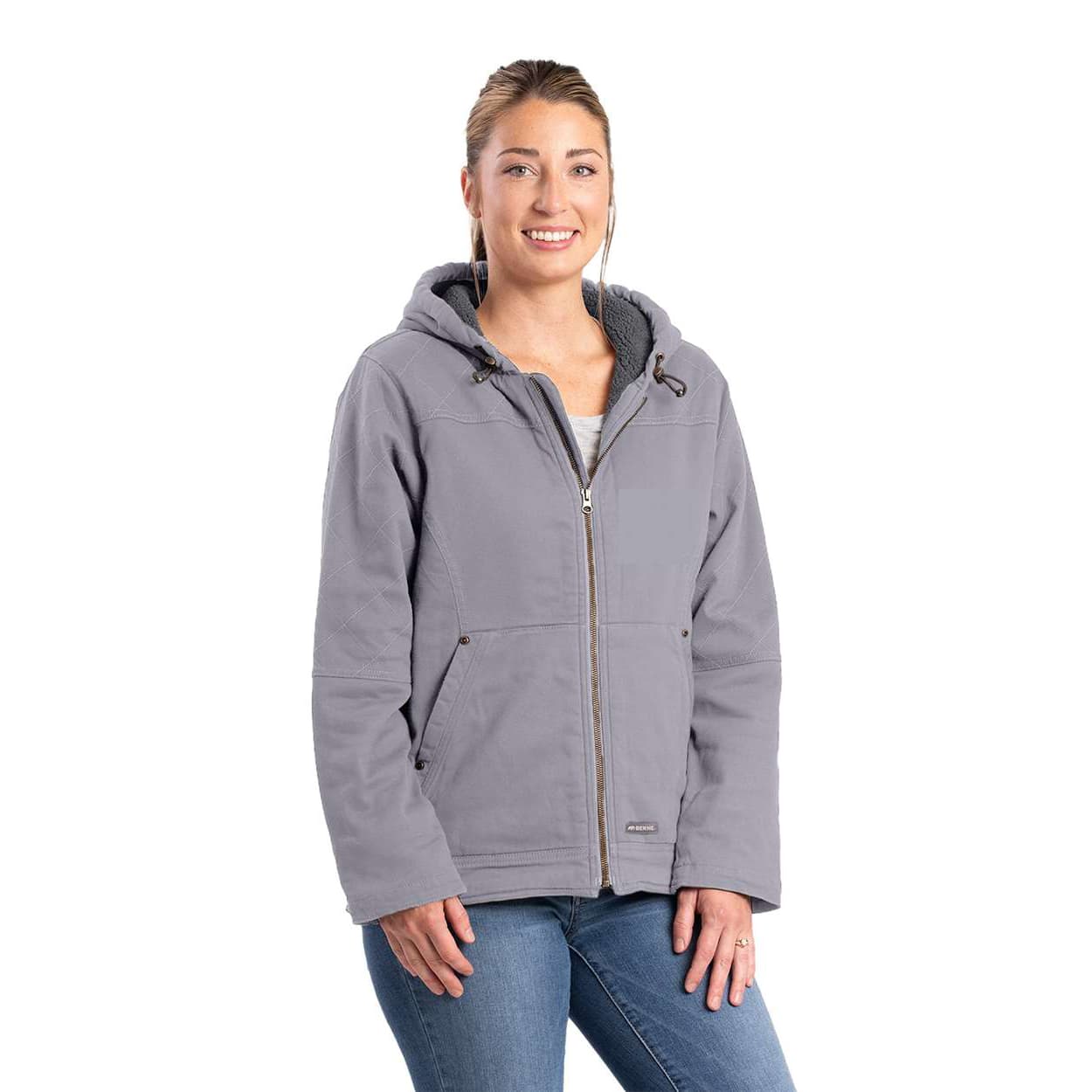 Berne Apparel Women's Sherpa Lined Twill Hooded Jacket - WHJ48