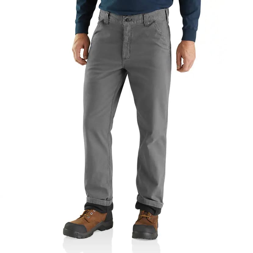 Rugged Flex Relaxed Fit Canvas Fleece Lined Utility Work Pant - 103342