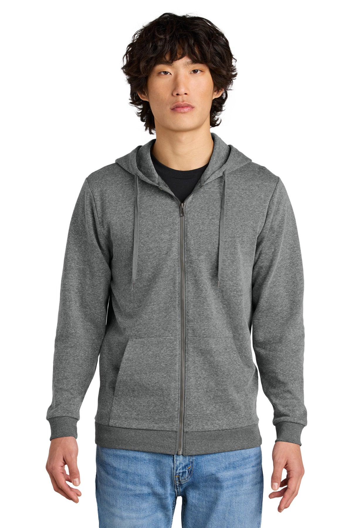 District Perfect Tri Fleece Full Zip Hoodie InterChange B - DT1302