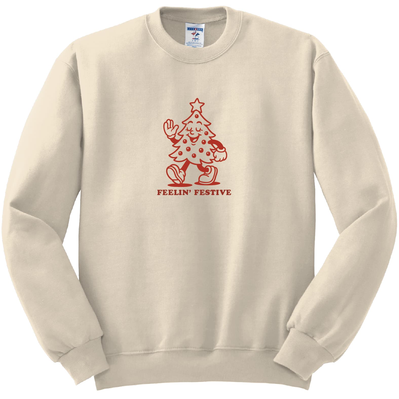 FEELIN FESTIVE Adult Jerzees NuBlend Crewneck Sweatshirt - 562M
