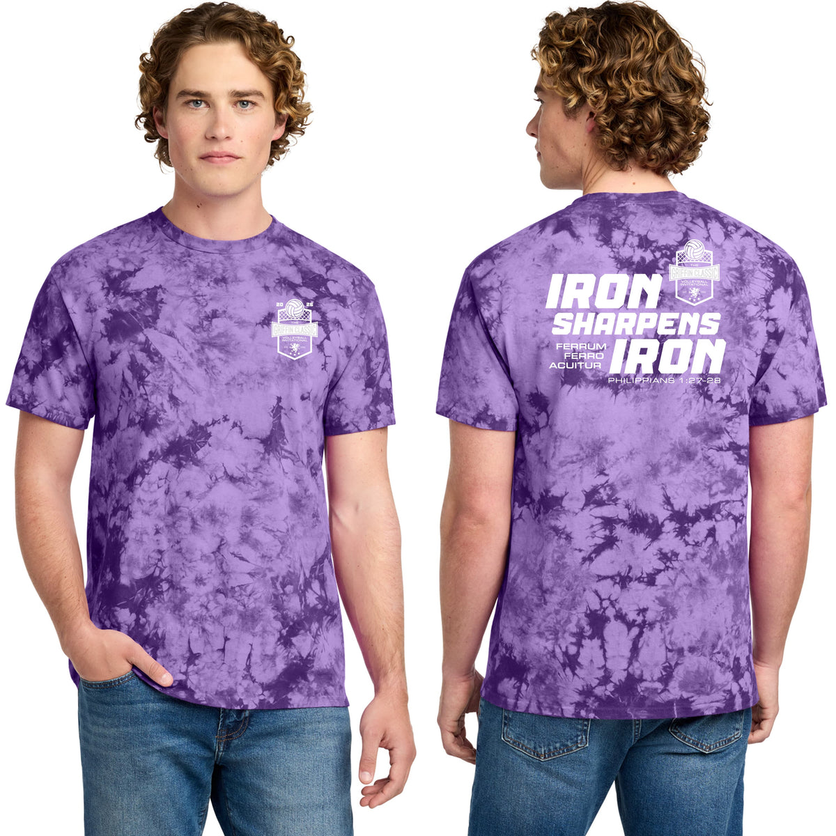 IRON SHARPENS IRON Tie Dye Tshirt Purple - PC145