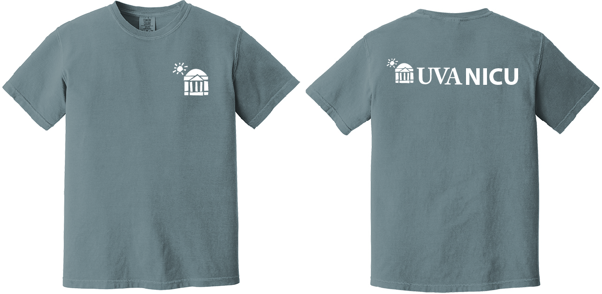 UVA NICU Comfort Colors Tshirt Ice Blue - 1717