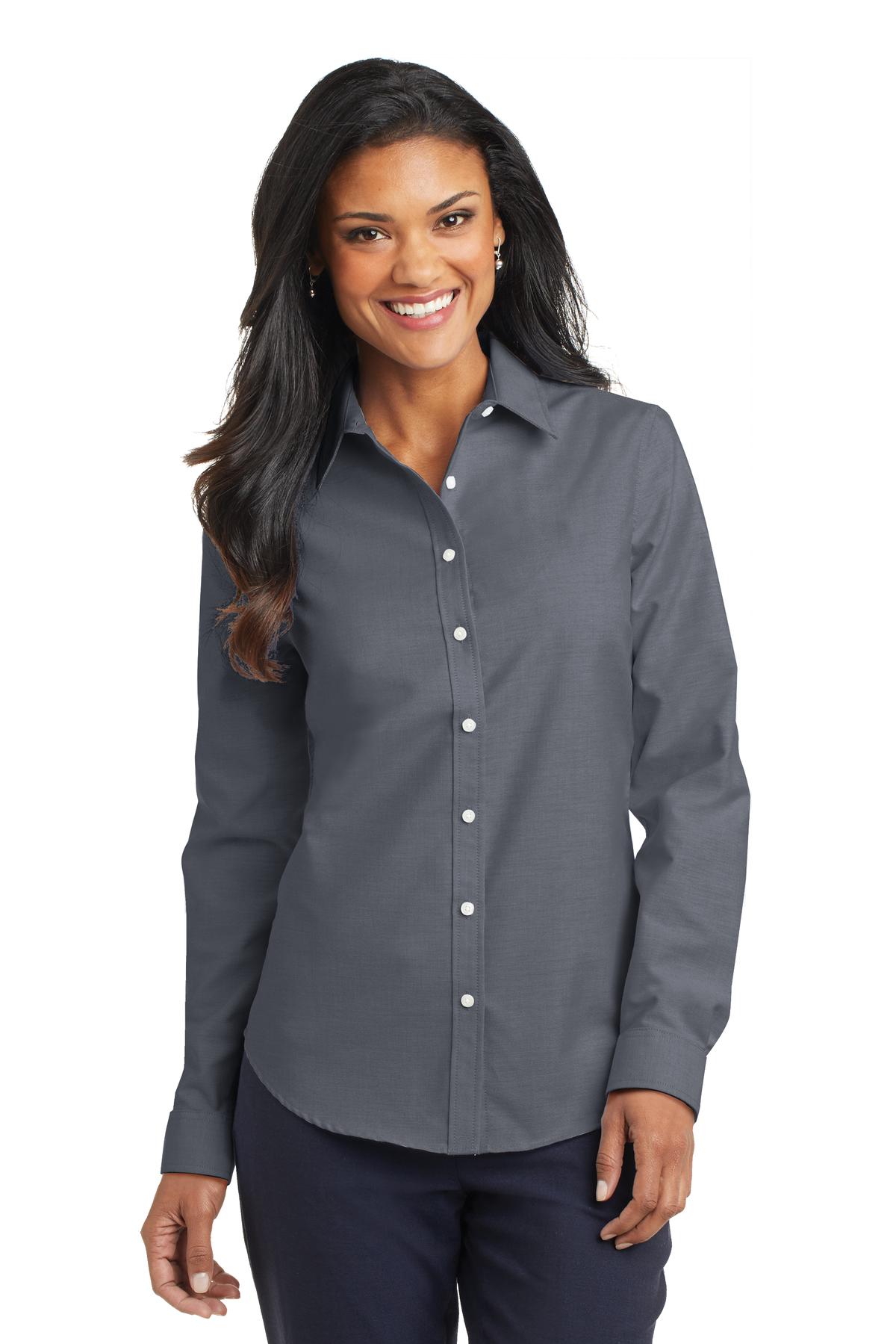 Port Authority Womens SuperPro Oxford Shirt InterChange W - L658