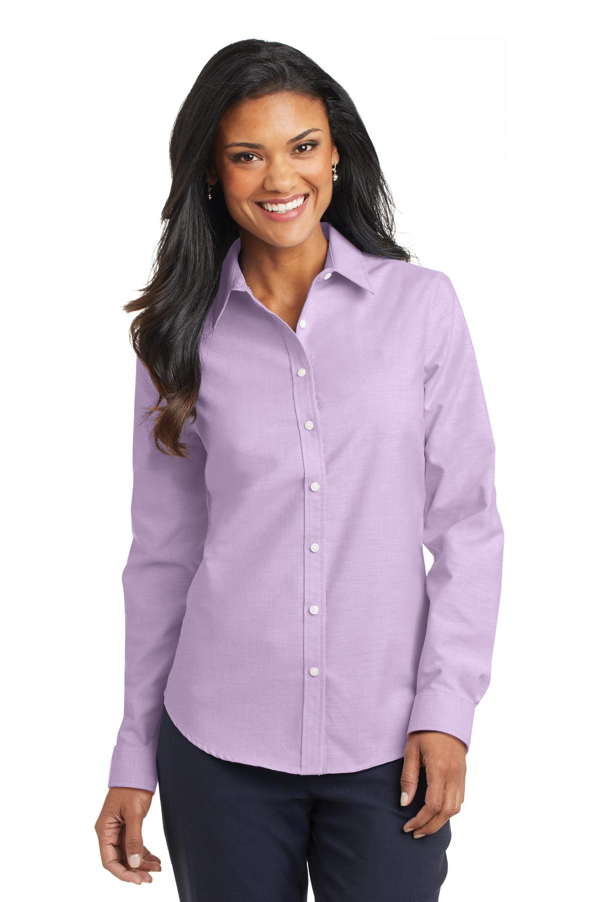 Port Authority Womens SuperPro Oxford Shirt InterChange Icon RW - L658