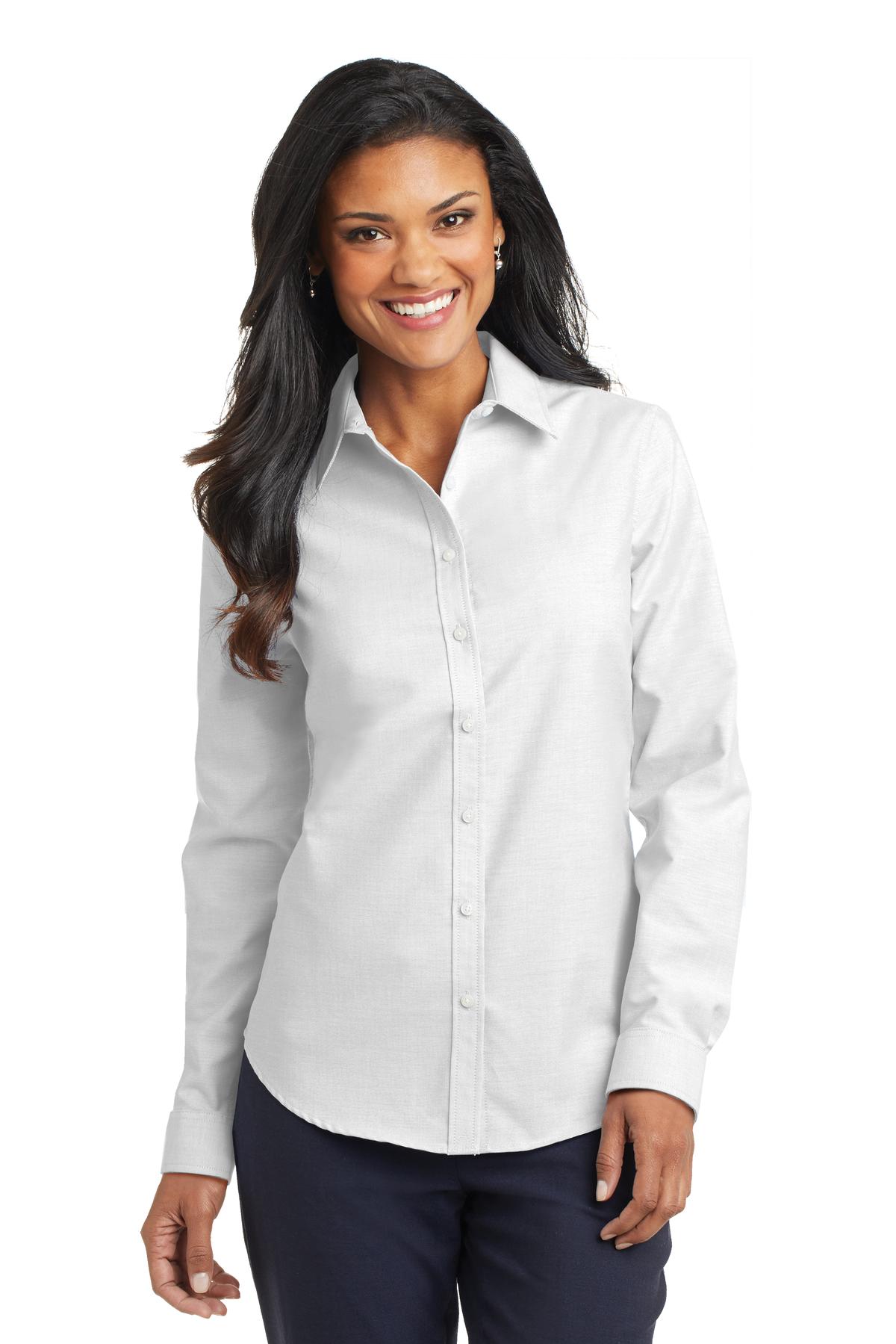 Port Authority Womens SuperPro Oxford Shirt InterChange Icon RW - L658