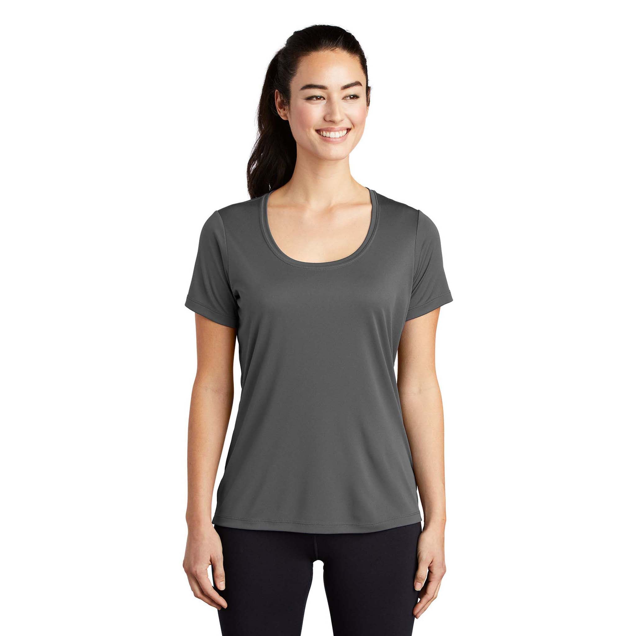 Sport Tek Womens PosiUV Pro Scoop Neck Tshirt - LST420