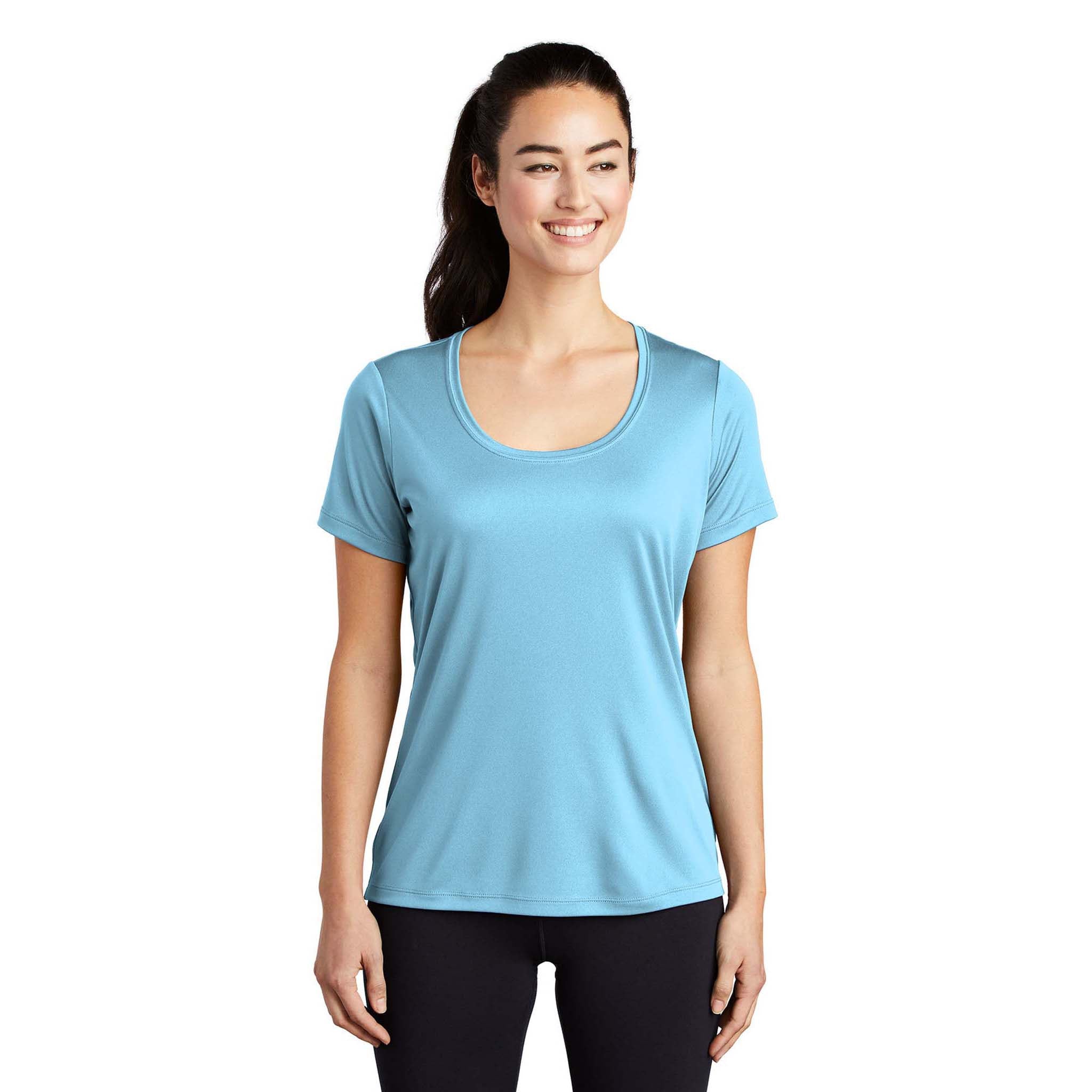 Sport Tek Womens PosiUV Pro Scoop Neck Tshirt - LST420