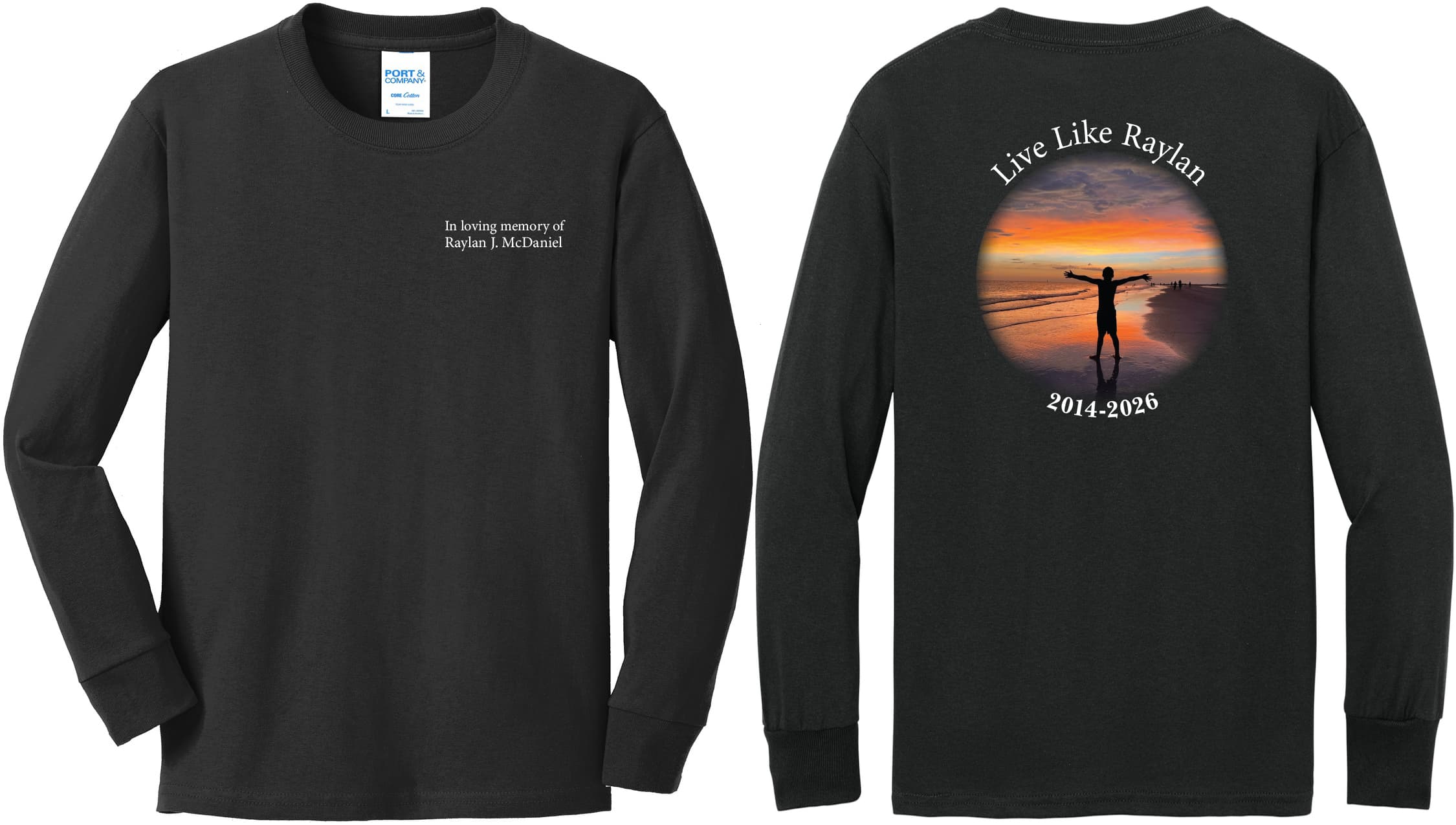LIVE LIKE RAYLAN Youth Long Sleeve Tshirt - PC54YLS