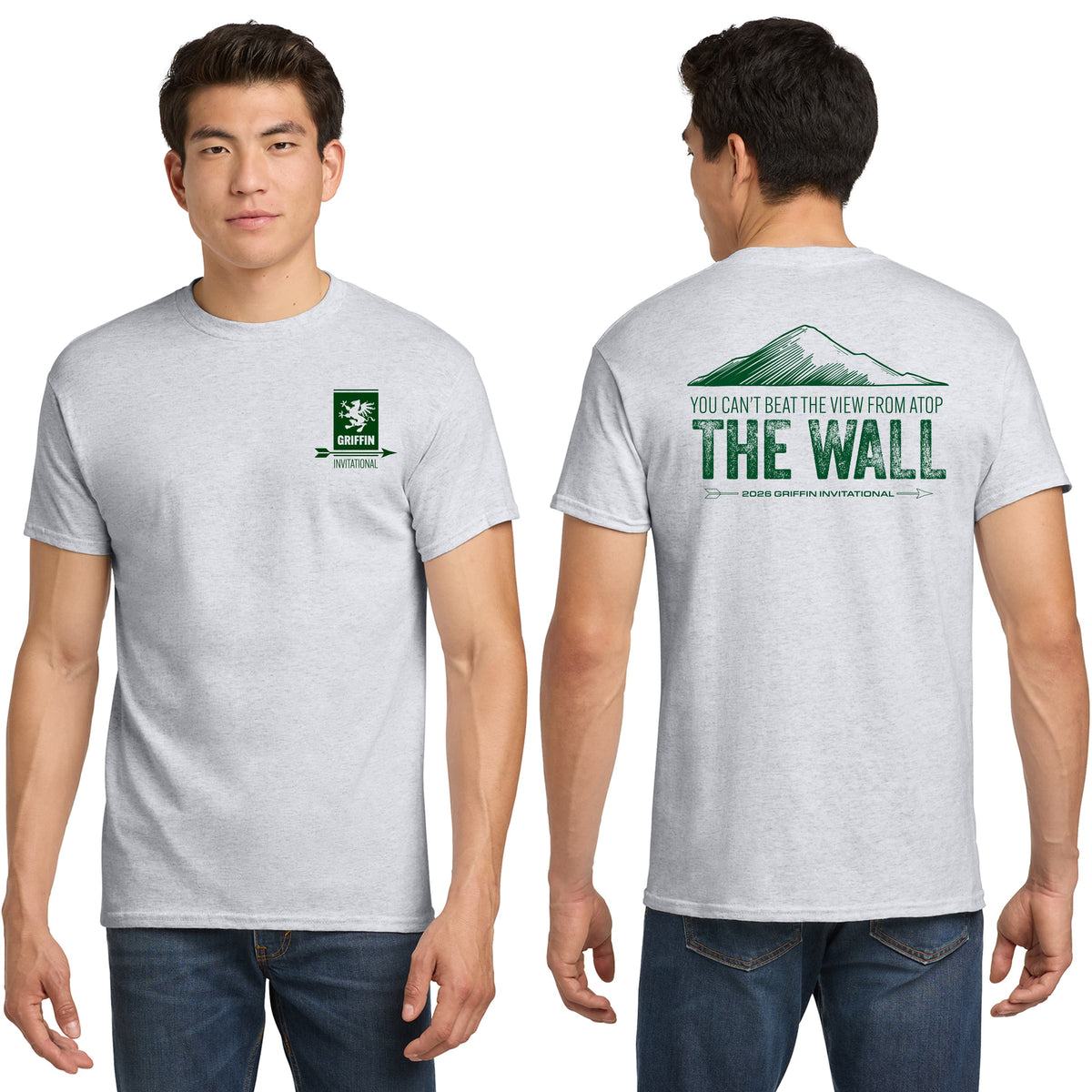 THE WALL Cotton & Poly Tshirt Ash - 5000