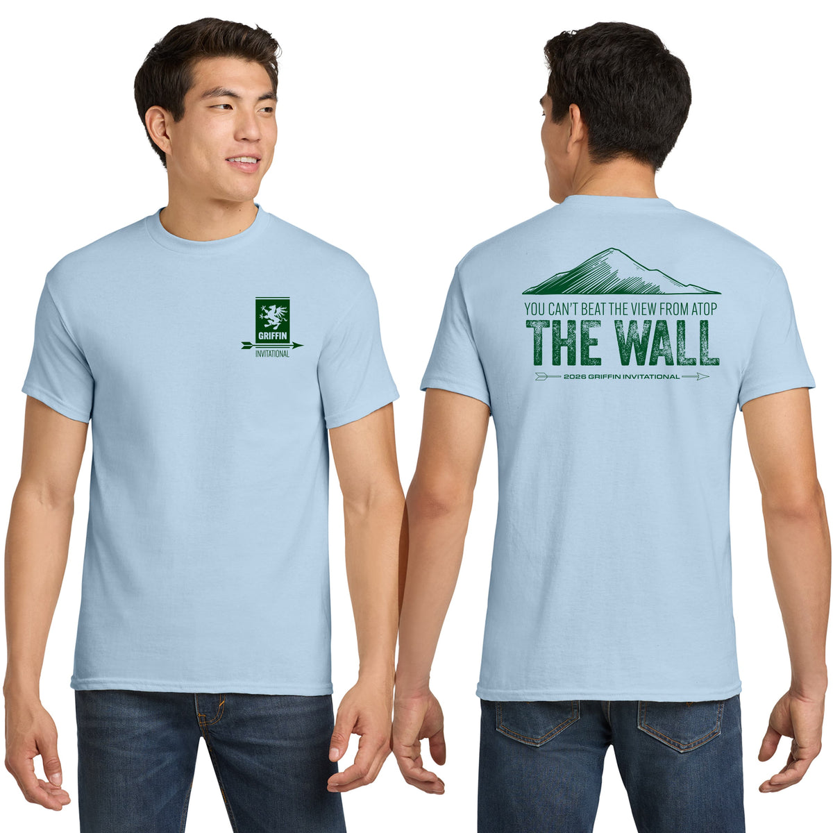 THE WALL Cotton & Poly Tshirt Light Blue - 5000