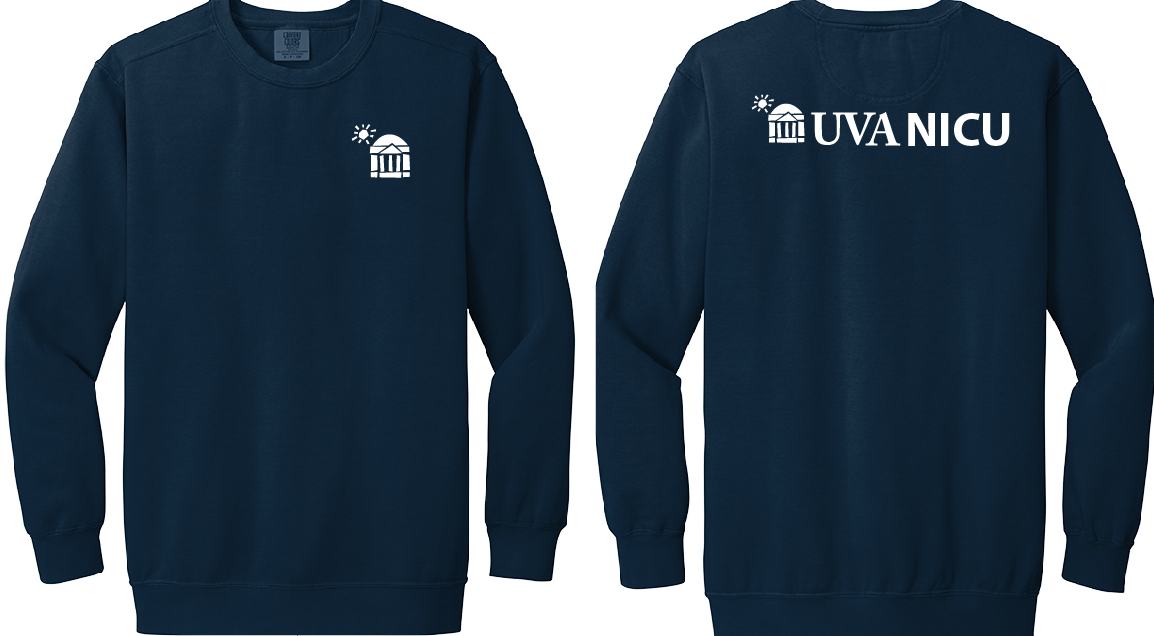 UVA NICU Comfort Colors Sweatshirt True Navy - 1566