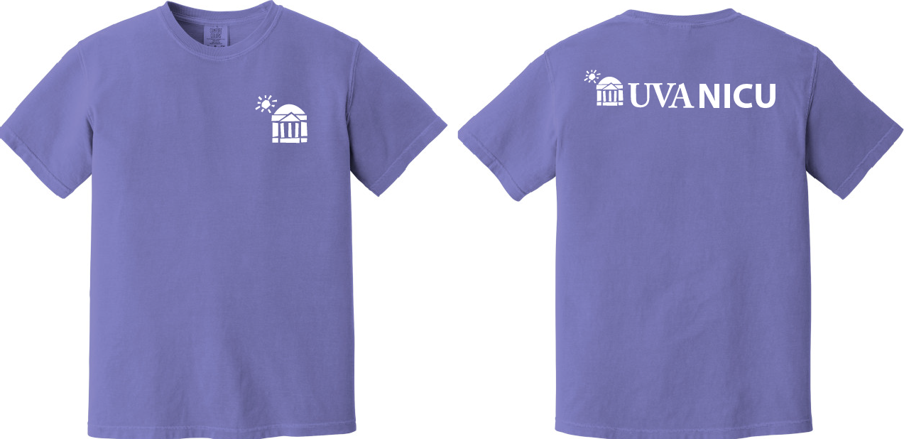 UVA NICU Comfort Colors Tshirt Violet - 1717