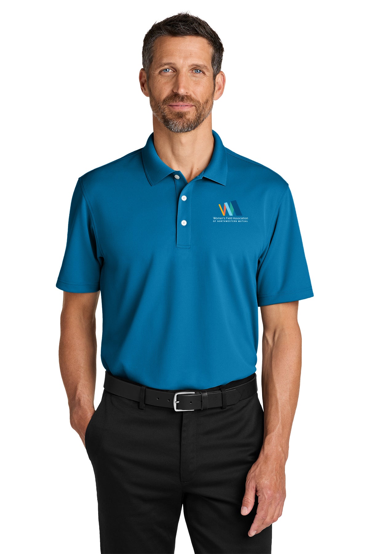 Port Authority Dry Zone Stain Release Grid Polo Embroidered Logo Women's Field Association of Northwestern Mutual - K845