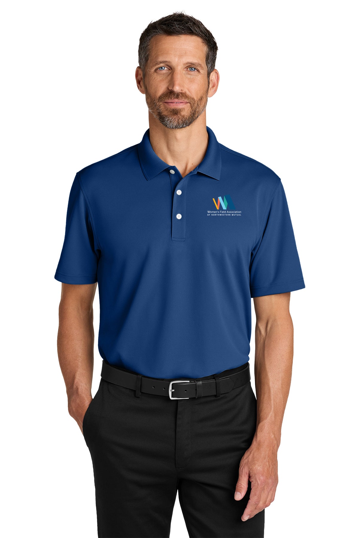 Port Authority Dry Zone Stain Release Grid Polo Embroidered Logo Women's Field Association of Northwestern Mutual - K845