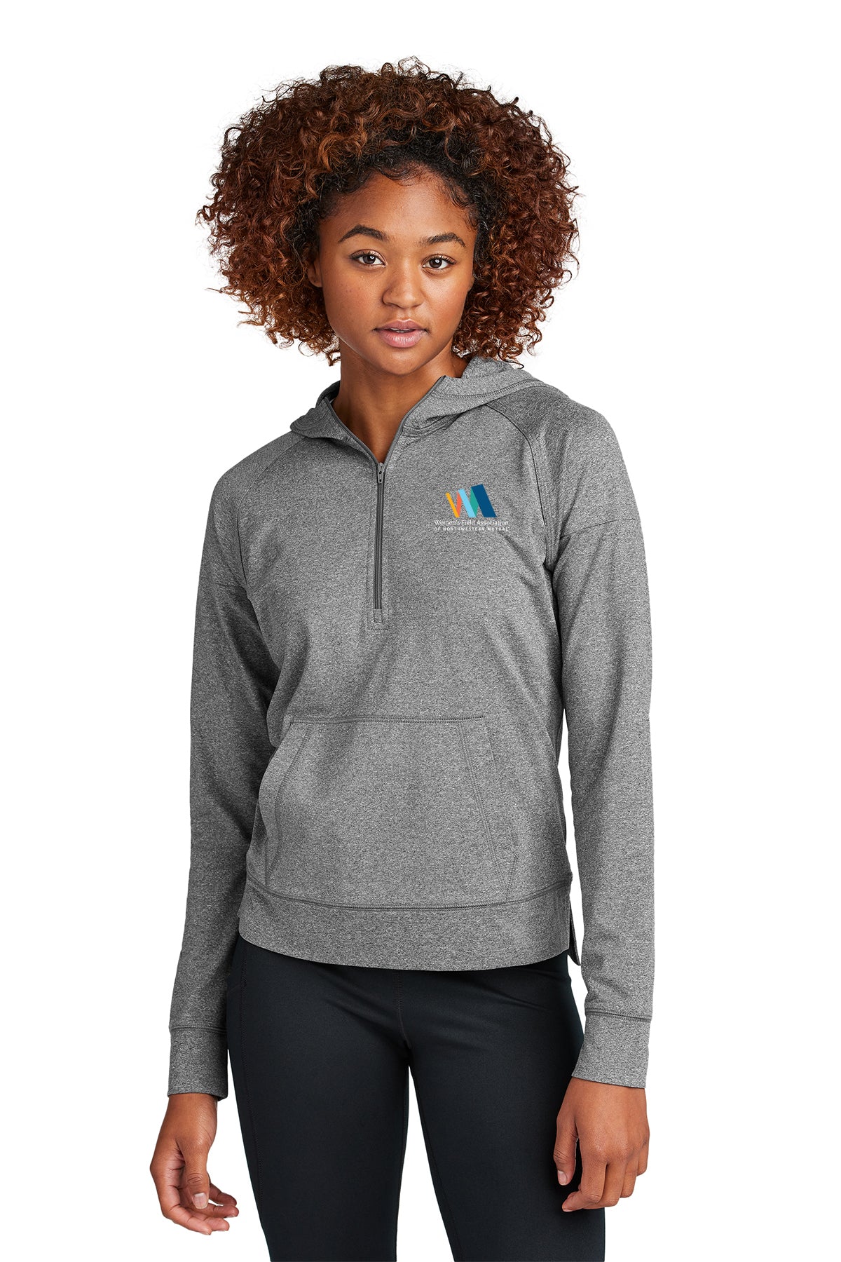 Sport Tek Womens Sport Wick Stretch Half Zip Hoodie Embroidered Logo Women's Field Association of Northwestern Mutual - LST856