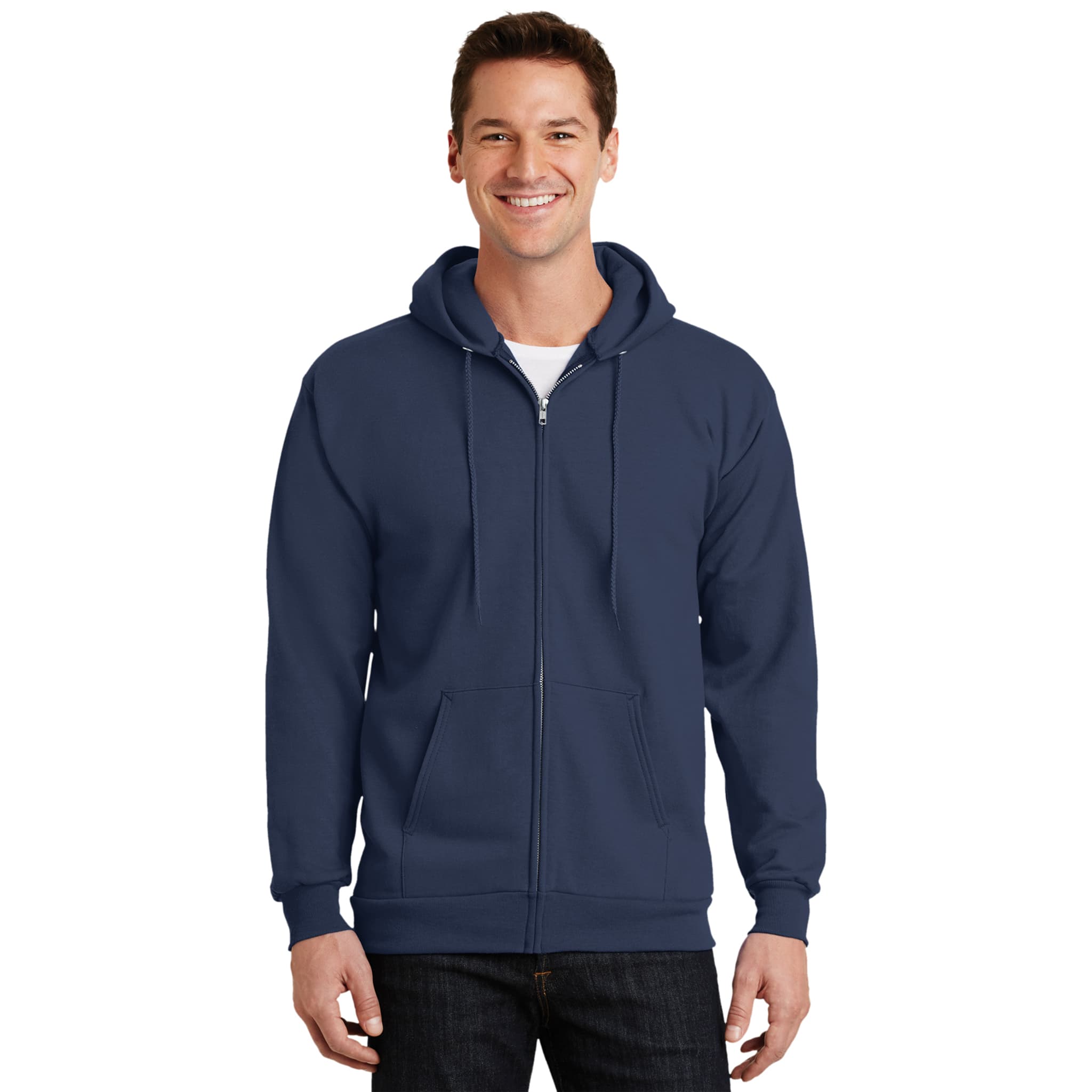 Port & Company TALL Essential Fleece Full Zip Hooded Sweatshirt - PC90ZHT